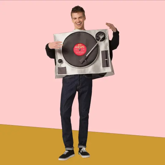 Creative Turntable Adult Costume Vinyl DJ Theme for Halloween Parties and Events {3}