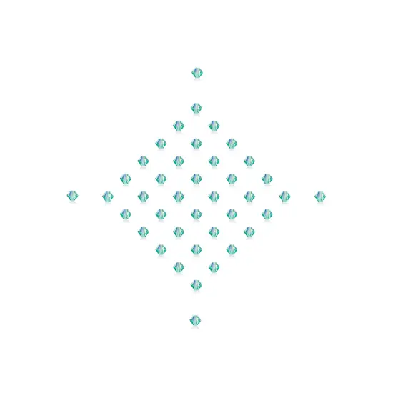 Preciosa 4mm Czech Crystals Bicone Rondelle Beads, 40pcs Caribbean Sea AB {6}