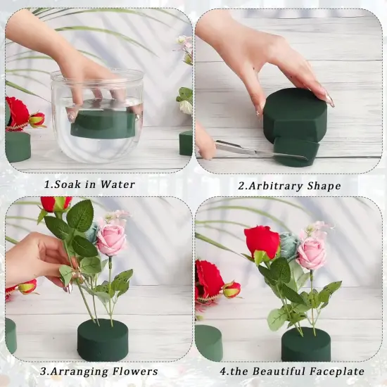 6 Pcs Round Floral Foam Blocks {2}