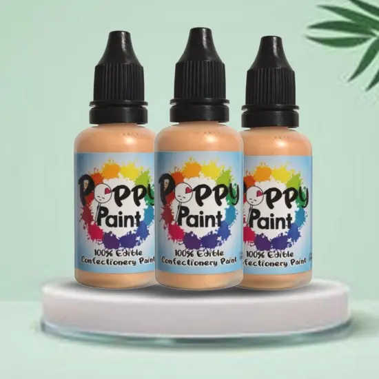 Champagne Edible Food Paint Fast Drying Metallic Confectionery Decorating Paint {4}