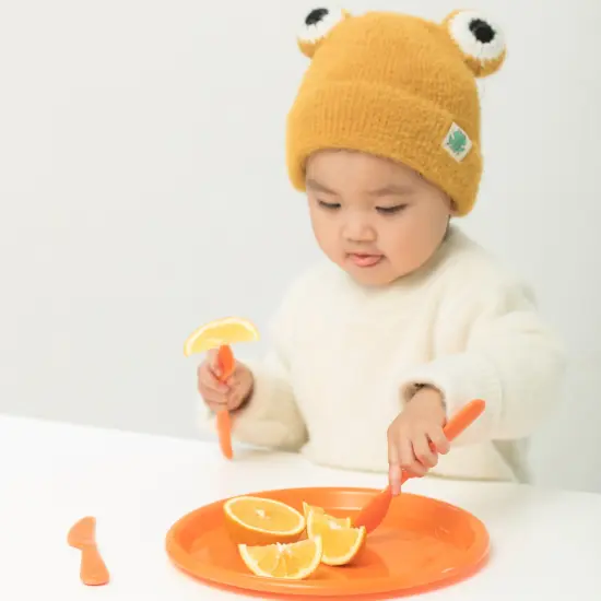 Reusable Cutlery Set of 4 Plastic Plates, Spoons, Forks and Knives for Baby and Toddlers {2}