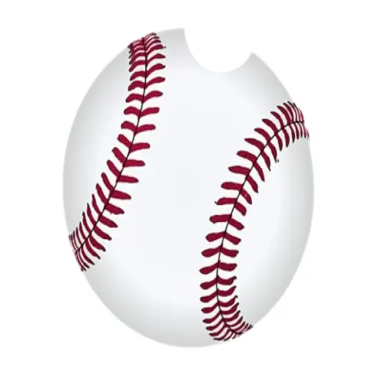 Baseball Ceramic Car Coaster Set 2.56" (2 Pack) {1}