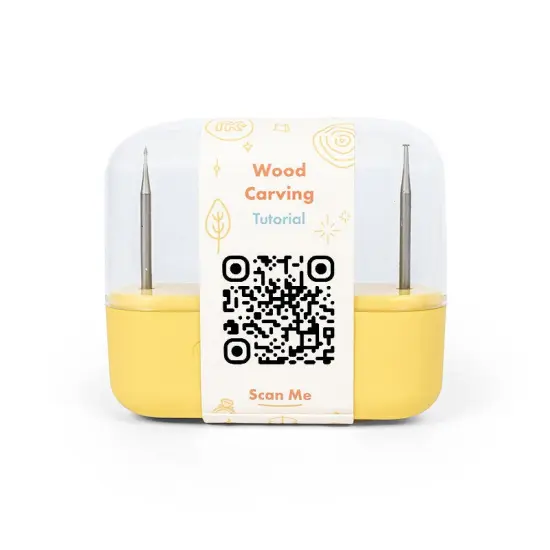 Premium Wood Carving Bit Set &ndash; 5 Shank 3/32 - 2.35mm Tungsten Steel Engraving Bits for Customizer &ndash; Precision Engraving for Wood & Soft Materials &ndash; Includes Storage Case {2}