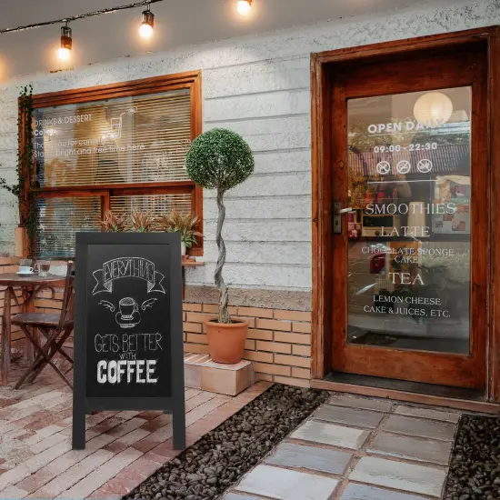 Casafield A Frame Chalkboard Sign, 40" x 20" Double-Sided Magnetic Menu Board for Restaurants, Sandwich Shops, Caf&eacute;s, Sidewalks, Weddings {6}