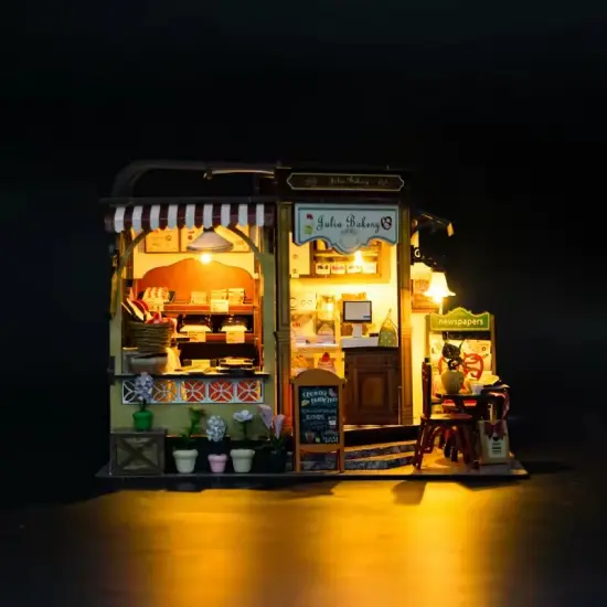 Julia Bakery Dollhouse Kit - Miniature Wizardi Roombox Kit {6}