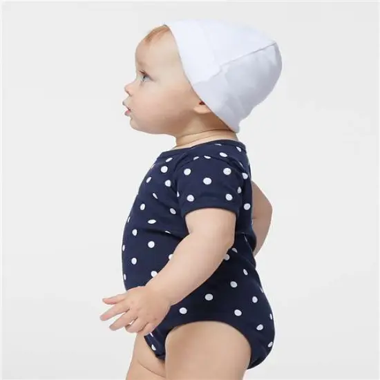 Rabbit Skins&reg; Infant Baby Rib Short Sleeve Bodysuit Navy {5}