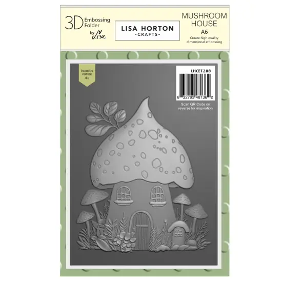 Lisa Horton Crafts A6 Embossing Folder And Die-Mushroom House {1}