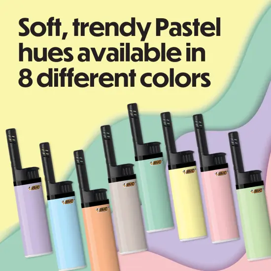 BIC Lighter Combination 2 Multi-Purpose Lighters with Long Metal Wand, Classic Collection, and 4 EZ Reach Pastel Candle Lighters, The Ultimate Lighter with Wand, Assorted Colors {6}