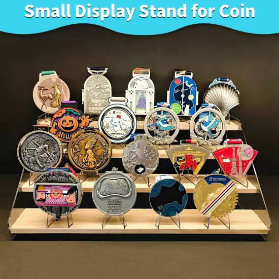 Card Display Stand, 20 Pack Small Easel Stand, Acrylic Picture Holder Stands, for Challenge Coin Graded Card Sports Card Trading Card PSA Card Baseball Card (2.2 Inch Tall) {5}
