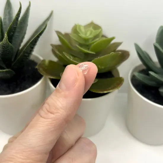 1 or 4 Strands 6x6mm Clear Diamond Bicone Beads, Imitation Crystal, Grade AA {2}