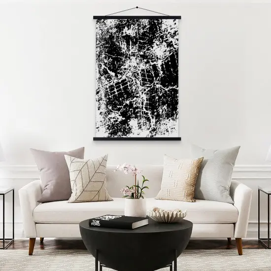 4 Pack 8x10 8x12 8x18 Poster Frame, Magnetic Light Wood Frame Hanger for Photo Picutre Canvas Artwork Art Print Wall Hanging (4 Packs, 8", Black) {2}