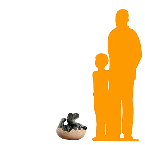 T-Rex Dinosaur Egg Hatching Life Size Statue {2}
