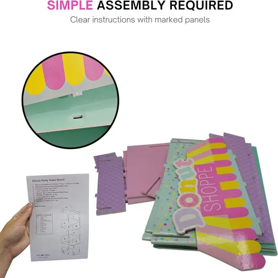 4E's Novelty donut stands &ndash; 2-tier donut wall display stand for donut party supplies & decor! {5}