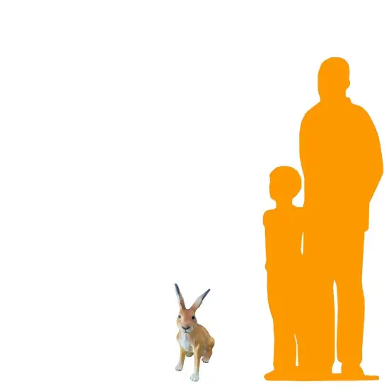 Hare Rabbit Life Size Statue {2}