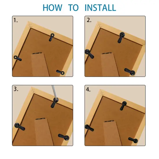 100 Pieces Metal Picture Frames Turn Button Fasteners with 100 Pieces Screws, Picture Frame Hardware Backing Clips Picture Turn Button Frame Picture Turn Button Fasteners Set {6}