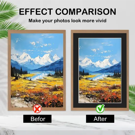 15 Pack 5x7 Black Picture Mats, Frame Mattes for 4x6 Pictures Display Photo Frame Mat Core Bevel Cut Mat Board Show Kit for Photos, Prints, Artworks {6}