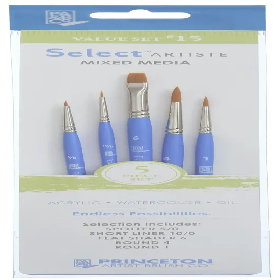 Princeton Select Brush Set 5/Pkg-SELECT BRUSH SET 15 {1}