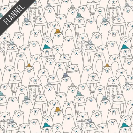 Cozy Bears Flannel in Joy (f12103a) | Art Gallery Flannel | AGF Studio | Art Gallery {1}