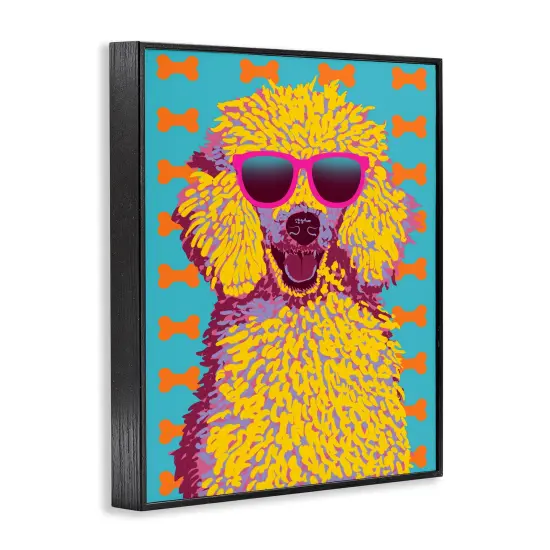 Stupell Industries Retro Pop Poodle Framed Giclee Design by Marcus Prime {3}