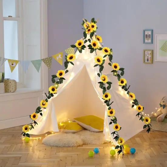 4 Pack Artificial Sunflower Garland Decor Sunflower Vine Hanging Flowers Garland Home Wedding Party Decoration {3}