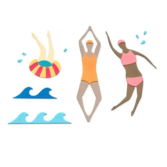 Sizzix Thinlits Die Set By Catherine Pooler 20/Pkg-Synchronized Swimmers #2 {3}