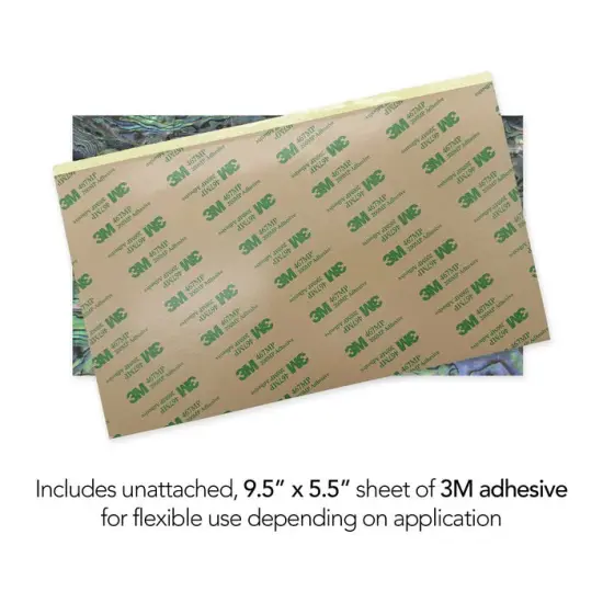 Shell Veneer, 5.5 x 9.5 inches | WMOP, BMOP, Abalone | Includes 3M Adhesive Sheet for Application, Great for Inlay Projects Flexible Abalone {3}