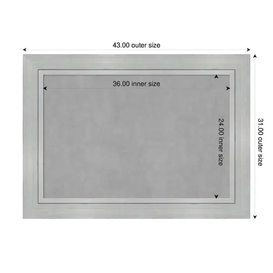 Romano Silver Wood Framed Magnetic Board {1}