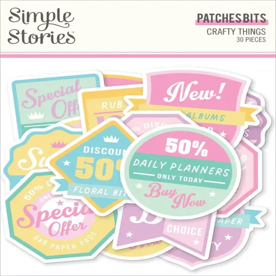 Crafty Things Bits & Pieces 30/Pkg-Patches {1}
