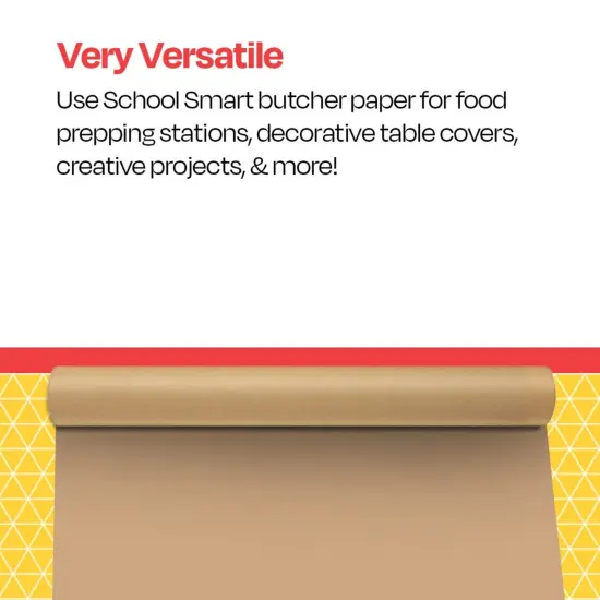 School Smart Butcher Kraft Paper Roll, 50 lbs, 48 Inches x 1000 Feet, Brown {4}