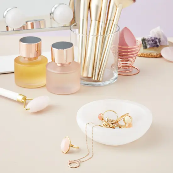 IMPRESA 4-Inch Selenite Charging Bowl for Cleansing, Recharging Crystals and Healing Stones, Meditation, Spiritual Awareness, Positive Energy, Witchcraft Supplies, Home Decor {3}