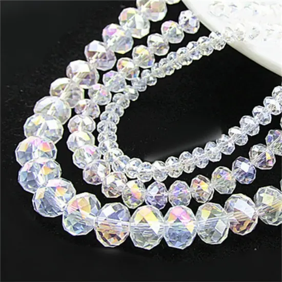 Beads for Jewelry Making Crystal Rondelle AB Beads Gemstone Loose Beads Choice 4mm 6mm 8mm 10mm 12mm {1}