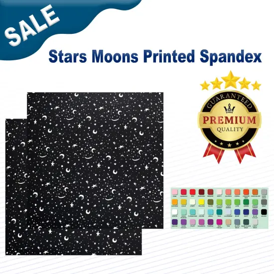 Stars Moons Printed Spandex {1}