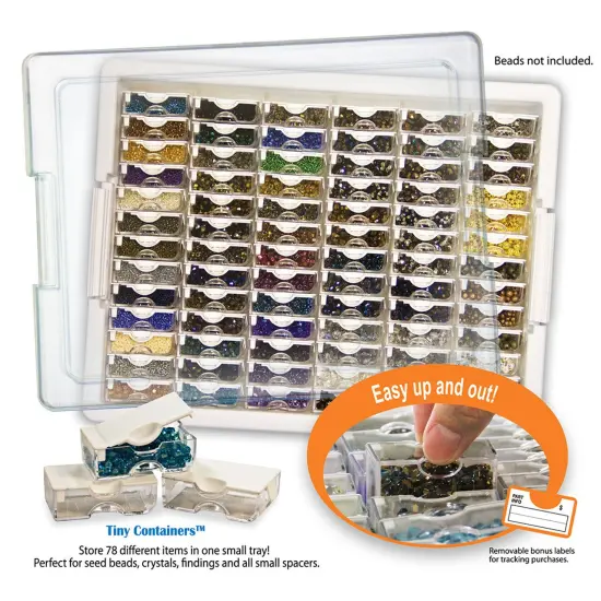 Elizabeth Ward Bead Storage Solutions Tray Bundle w/Tiny Containers {1}