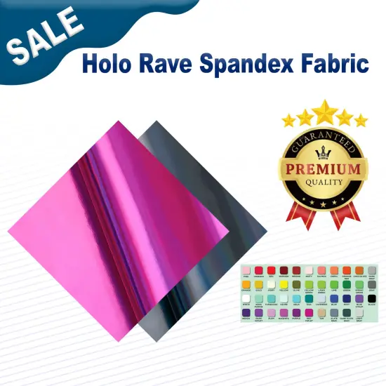 Holo Rave Spandex Fabric Red/Red {2}
