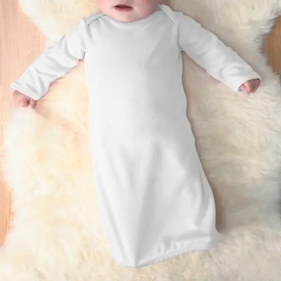 Rabbit Skins&reg; Infant Baby Rib Layette Sleeper White {1}