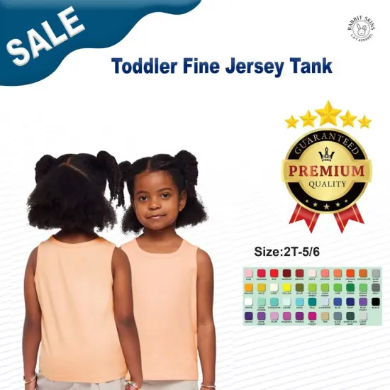 Rabbit Skins&reg; Toddler Fine Jersey Tank Black {3}