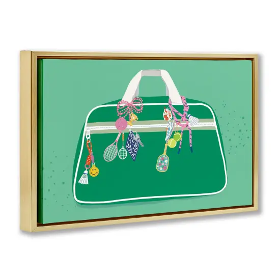 Stupell Industries Sporty Embellished Handbag Floating Frame By Nancy McKenzie {3}