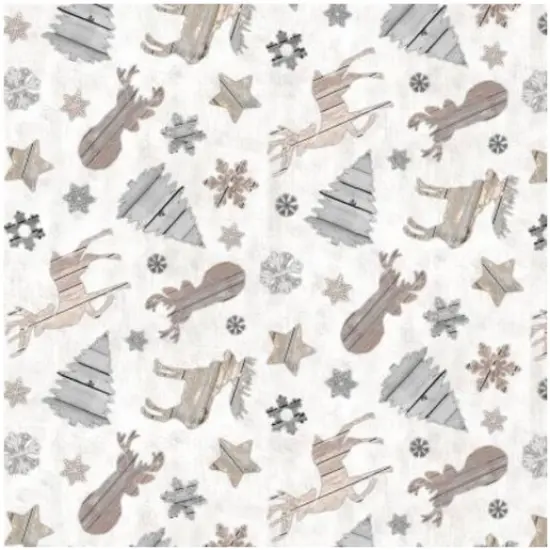 Timeless Treasures Wooden Holiday Cutouts Cream {1}