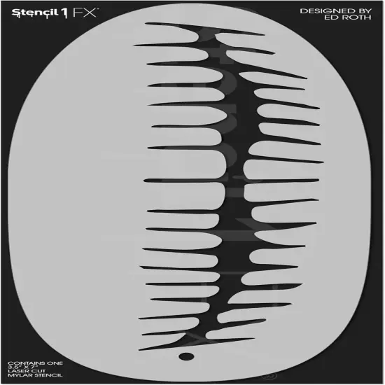 Skull Mouth Eye Makeup Stencil(	Skull Mouth) {1}