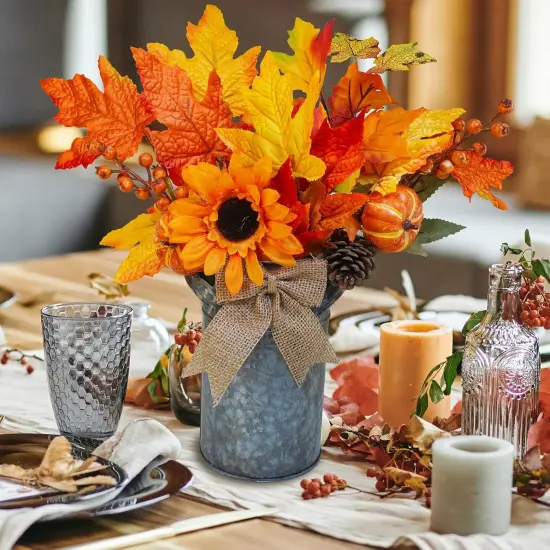 1 Pc Fall Farmhouse Centerpiece Rustic Metal Milk {3}