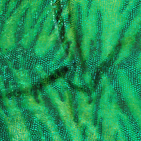 1 Yard Disco Cobra Polyester Spandex Fabric 58/60 Inch Width Green {1}
