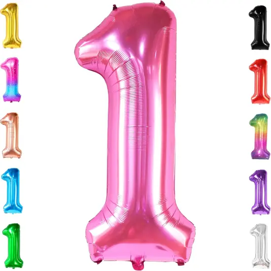 40 Inch | Number One Balloons for 1st Birthday {1}