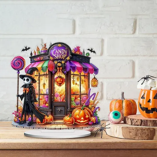 Tabletop Ornament DIY Diamonds Art Painting kit,Halloween Desktop,7.08x7.08 inch {3}