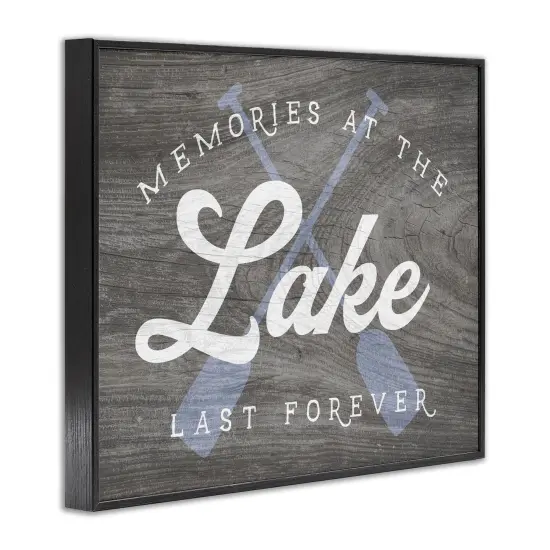 Stupell Industries Memories at Lake Phrase Rustic Boat Ores Motif Framed Giclee Design By Lil' Rue {3}