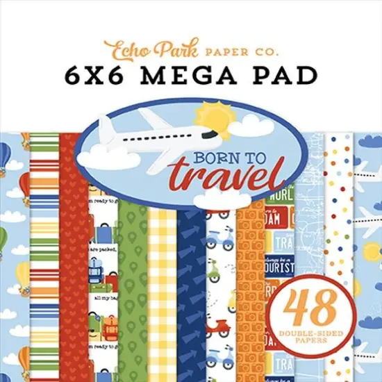 Echo Park Born To Travel Cardmakers 6X6 Mega Pad {1}