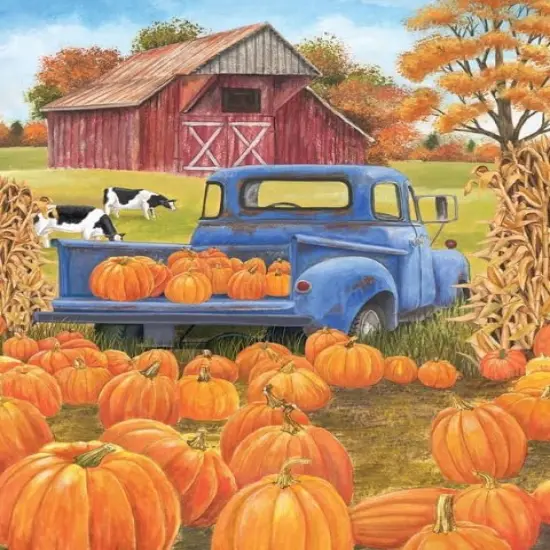 Truck Diamond Painting Kits for Adults Fall Pumpkin Patch {1}