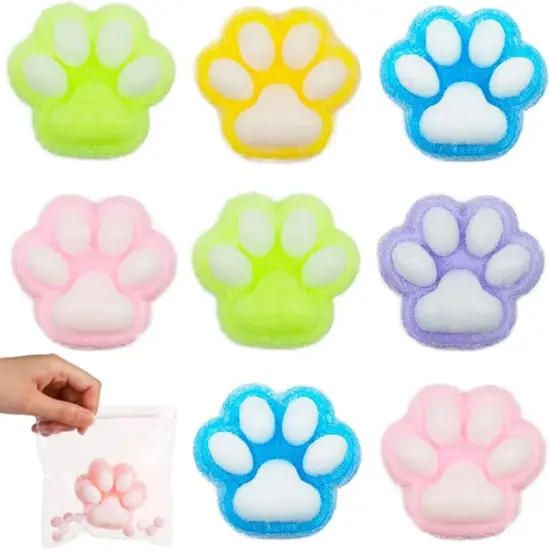 5 Pack Squishy Cat Paw Squeeze Toys {1}