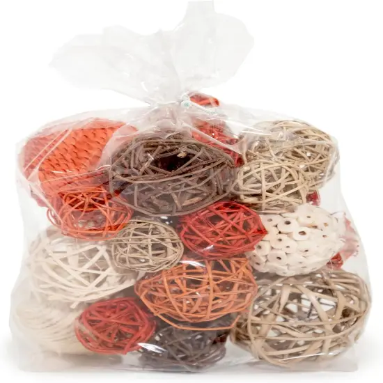 Decorative Balls Bag Bowl Filler Home Decor (Orange) {3}