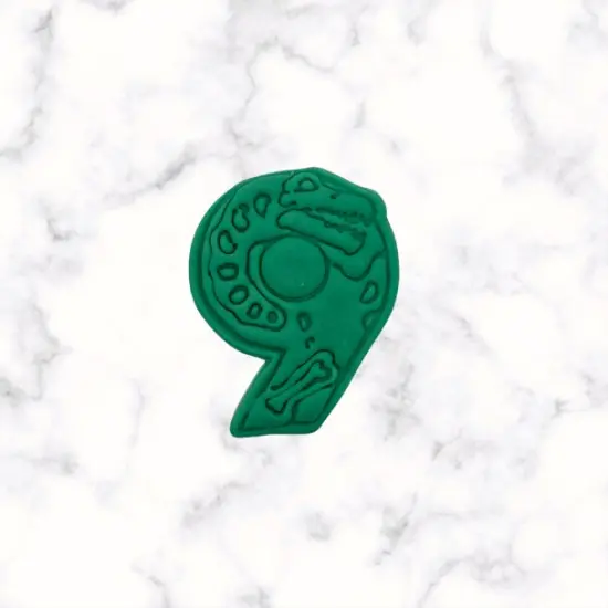 Dinosaur Number 9 Cookie Cutter and Stamp {2}