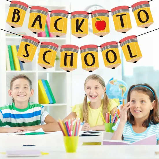 Paper Banner Pencil Apples Bunting Garland {4}